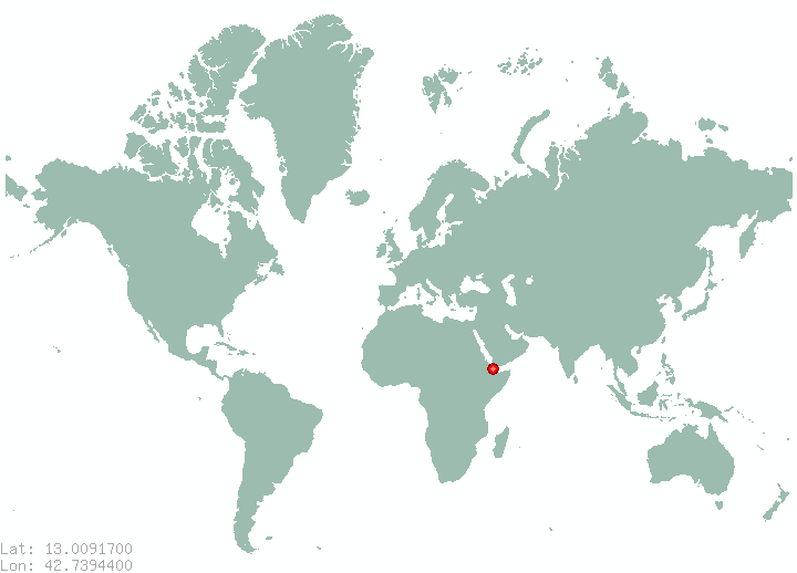 Assab in world map